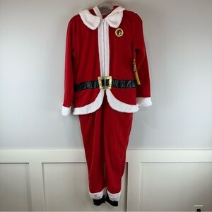 NEW Buc-ees Kid’s Red Beaver Santa Christmas Jumpsuit Costume Size Youth XL